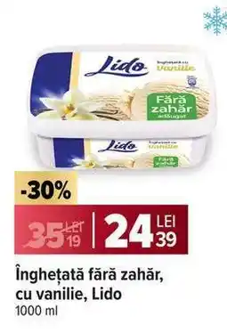 Carrefour Înghețată fără zahăr, cu vanilie, Lido Ofertă