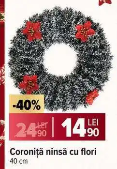 Carrefour Coroniță ninsă cu flori Ofertă