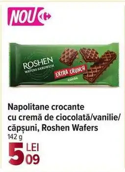 Carrefour Napolitane crocante Roshen Wafers Ofertă