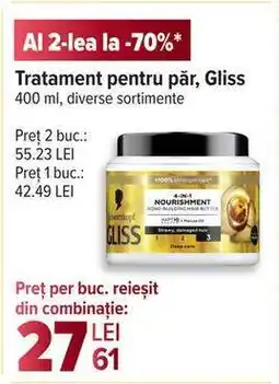 Carrefour Tratament pentru păr, Gliss Ofertă