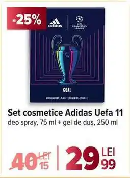 Carrefour Set cosmetice Adidas Uefa 11 Ofertă
