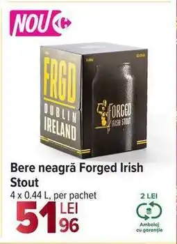Carrefour Bere neagră Forged Irish Stout Ofertă