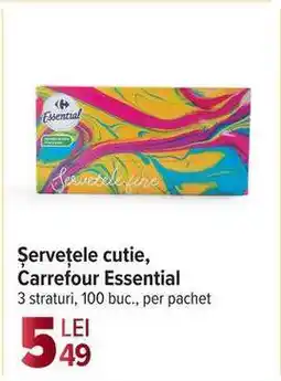Carrefour Șervețele cutie, Carrefour Essential Ofertă