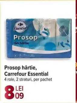Carrefour Prosop hârtie Carrefour Essential Ofertă