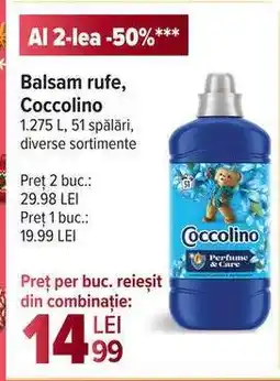 Carrefour Balsam rufe Coccolino Ofertă