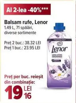Carrefour Balsam rufe Lenor Ofertă