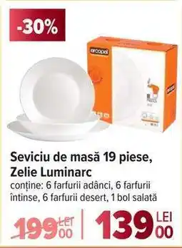 Carrefour Serviciu de masă 19 piese, Zelie Luminarc Ofertă