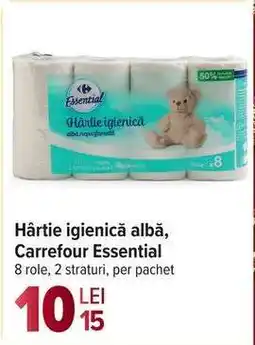 Carrefour Hârtie igienică albă Carrefour Essential Ofertă