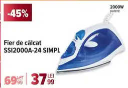 Carrefour Fier de călcat SSI2000A-24 SIMPL Ofertă