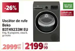 Carrefour Uscător de rufe Beko B3T49233M EU Ofertă