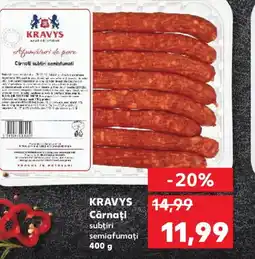 Kaufland KRAVYS Cârnaţi subţiri semiafumați Ofertă