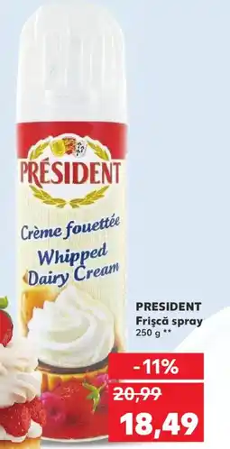 Kaufland PRESIDENT Frişcă spray Ofertă