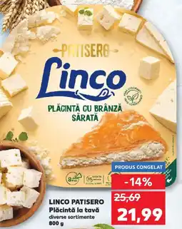 Kaufland LINCO PATISERO Plăcintă la tavă Ofertă