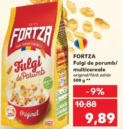 Kaufland FORTZA Fulgi de porumb/ multicereale original/fără zahăr Ofertă