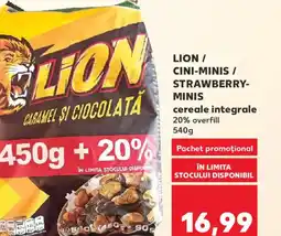 Kaufland LION / CINI-MINIS / STRAWBERRY- MINIS cereale integrale Ofertă