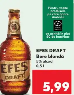 Kaufland EFES DRAFT Bere blondă Ofertă