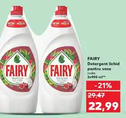 Kaufland FAIRY Detergent lichid pentru vase rodie Ofertă