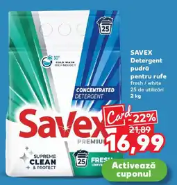 Kaufland SAVEX Detergent pudră pentru rufe Ofertă