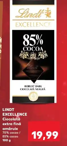 Kaufland LINDT EXCELLENCE Ciocolată extra fină amăruie Ofertă