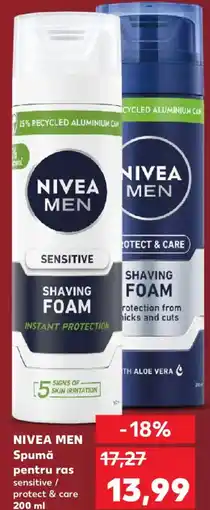 Kaufland NIVEA MEN Spumǎ pentru ras Ofertă
