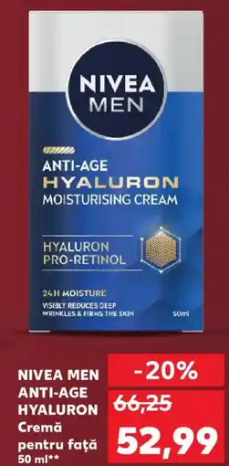 Kaufland NIVEA MEN ANTI-AGE HYALURON Cremă pentru faţă Ofertă