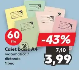 Kaufland Caiet basic A4 Ofertă