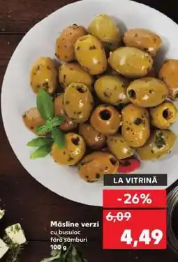 Kaufland Măsline verzi cu busuioc fără sâmburi Ofertă