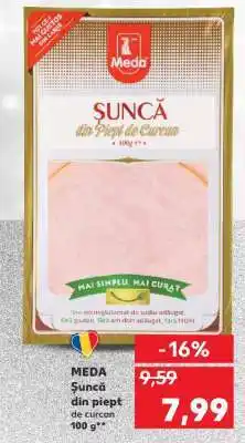 Kaufland MEDA Șuncă din piept de curcan 100 g Ofertă
