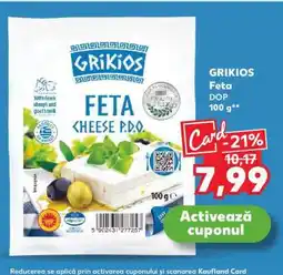 Kaufland GRIKIOS Feta DOP 100 g Ofertă