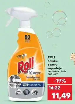 Kaufland ROLI Solutie pentru suprafete bucatarie / baie 600 ml Ofertă