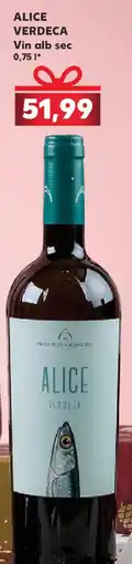 Kaufland ALICE VERDECA Vin alb sec Ofertă
