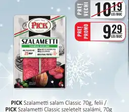 CBA PICK Szalametti salam Classic, felii Ofertă
