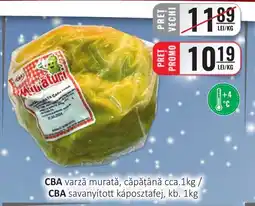 CBA CBA varză murată, căpăţână Ofertă
