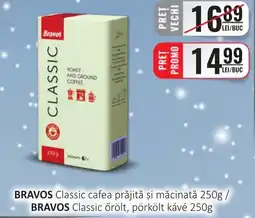 CBA BRAVOS Classic cafea prăjită şi măcinată Ofertă