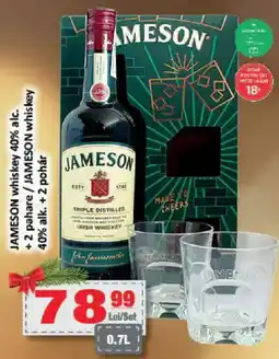CBA JAMESON whiskey 40% alc. +2 pahare Ofertă