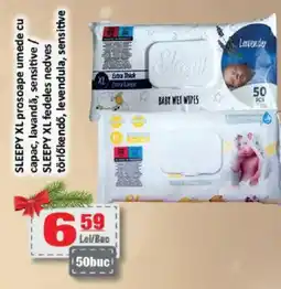 CBA SLEEPY XL prosoape umede cu capac, lavandă, sensitive Ofertă