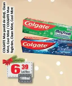 CBA COLGATE Max pastă de dinți, Clean Mint, Cool Mint / COLGATE Max fogkrém, Clean Mint, Cool Mint Ofertă