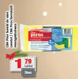 CBA CBA Piros burete de vase canelat Ofertă