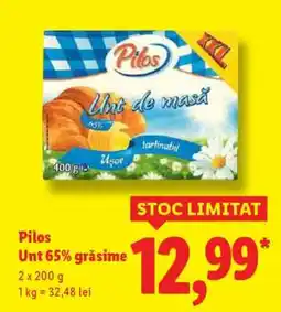 Lidl Pilos Unt 65% grăsime Ofertă