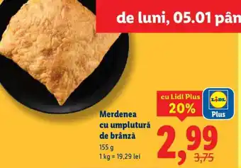 Lidl Merdenea cu umplutură de brânză Ofertă