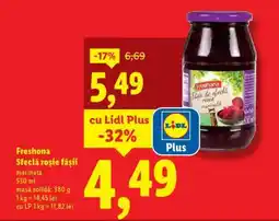 Lidl Freshona Sfeclă roșie fâșii Ofertă