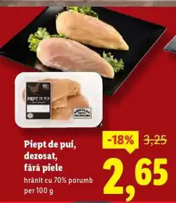 Lidl Piept de pui dezosat, fără piele Ofertă