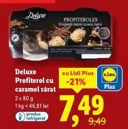 Lidl Deluxe Profiterol cu caramel sărat Ofertă