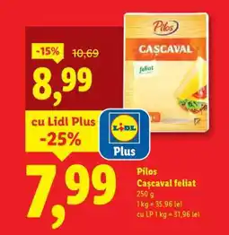 Lidl Pilos Cașcaval feliat Ofertă