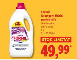 Lidl Formil Detergent lichid pentru rufe Ofertă