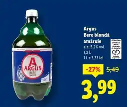 Lidl ARGUS Bere blondă amăruie Ofertă