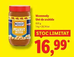 Lidl MCENNEDY Unt de arahide Ofertă