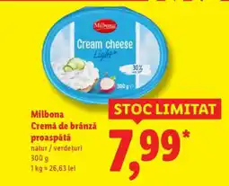 Lidl Milbona Cremă de brânză proaspătă Ofertă