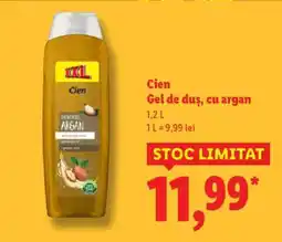 Lidl Cien Gel de duș, cu argan Ofertă