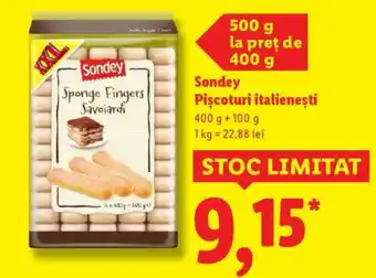 Lidl Sondey Pișcoturi italienești Ofertă
